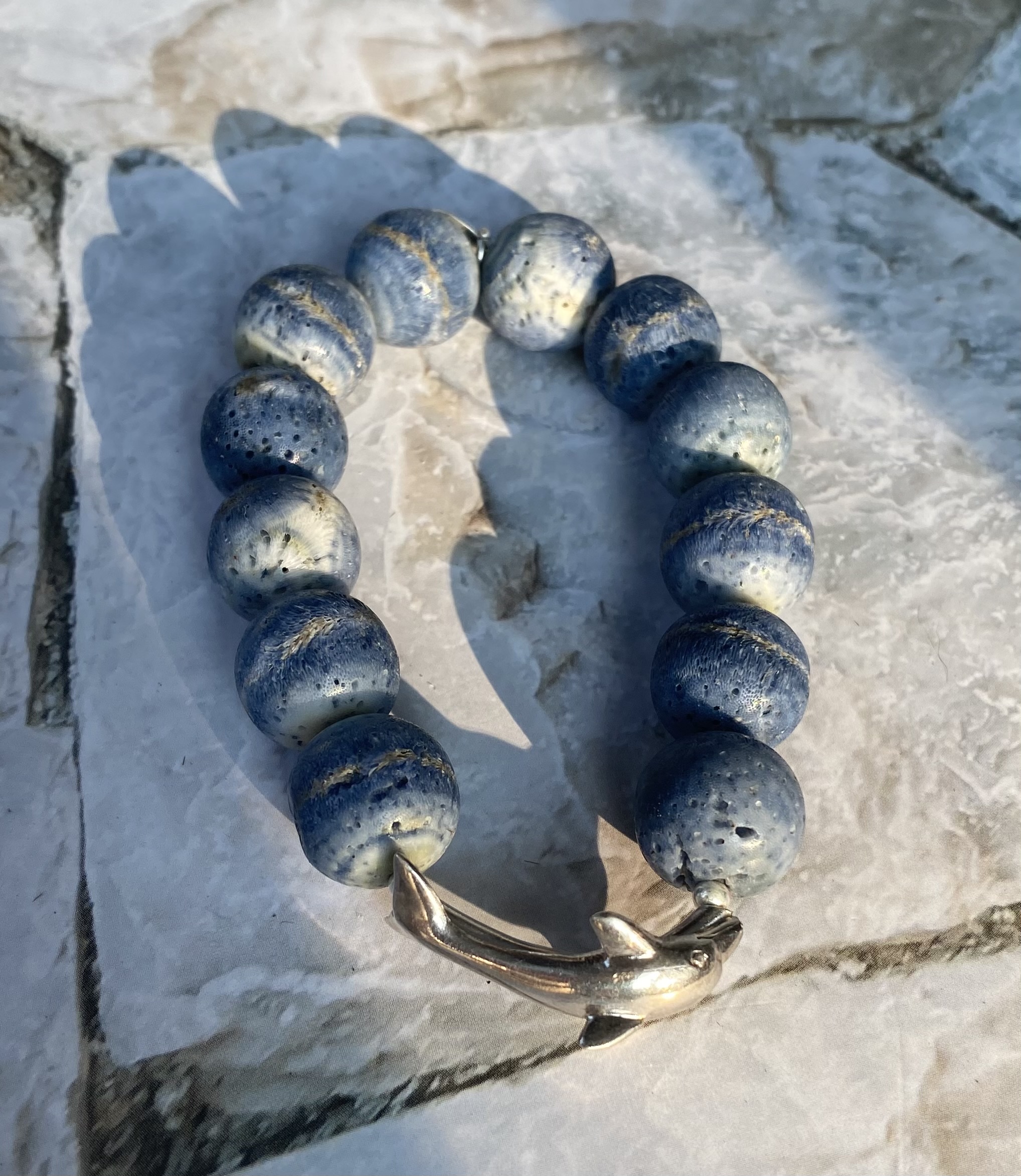 【Lumba-Lumba】ブルーコーラル(約１４ｍｍ)★ブレスレット