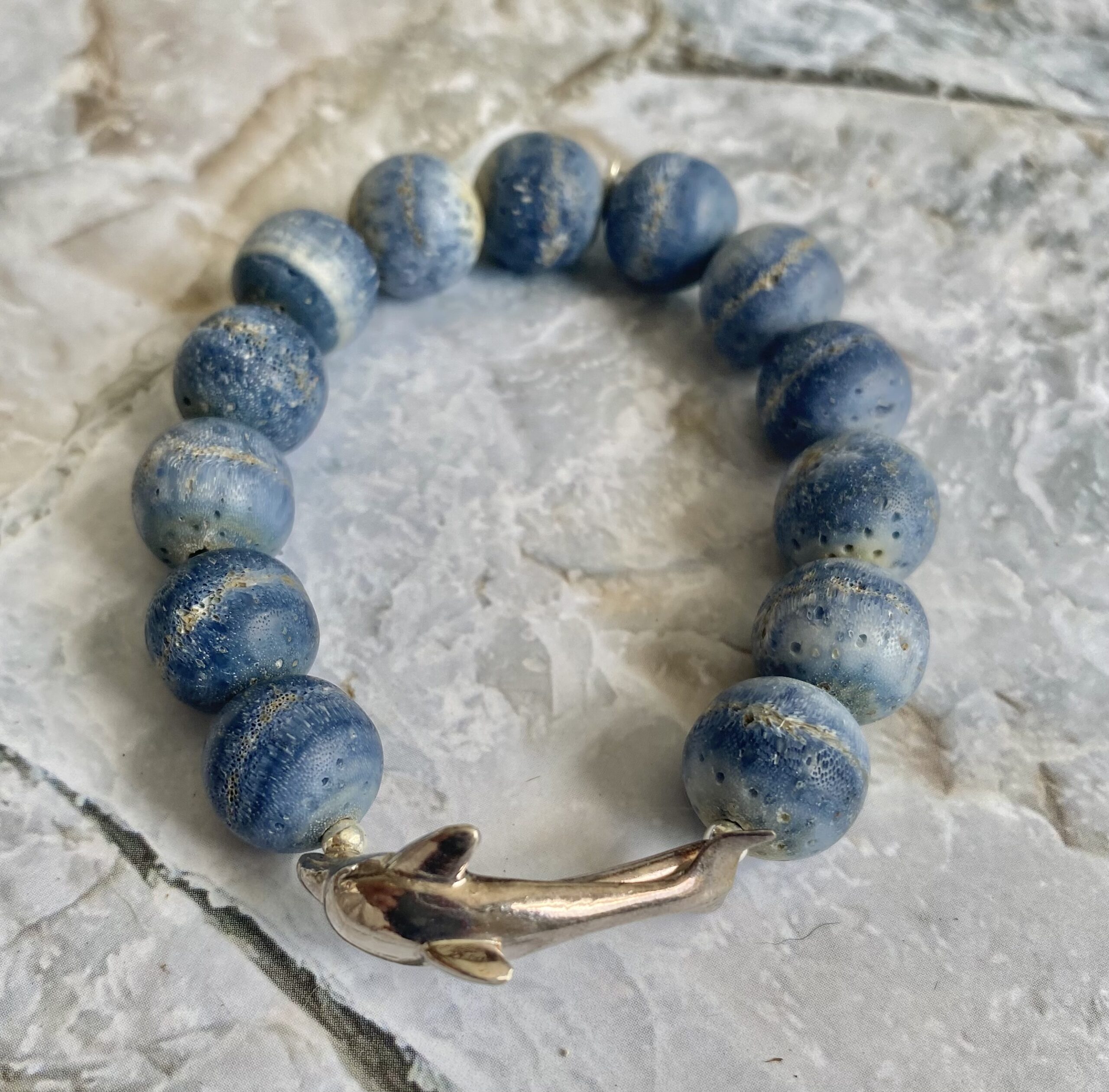 【Lumba-Lumba】ブルーコーラル(約１２，５ｍｍ)★ブレスレット