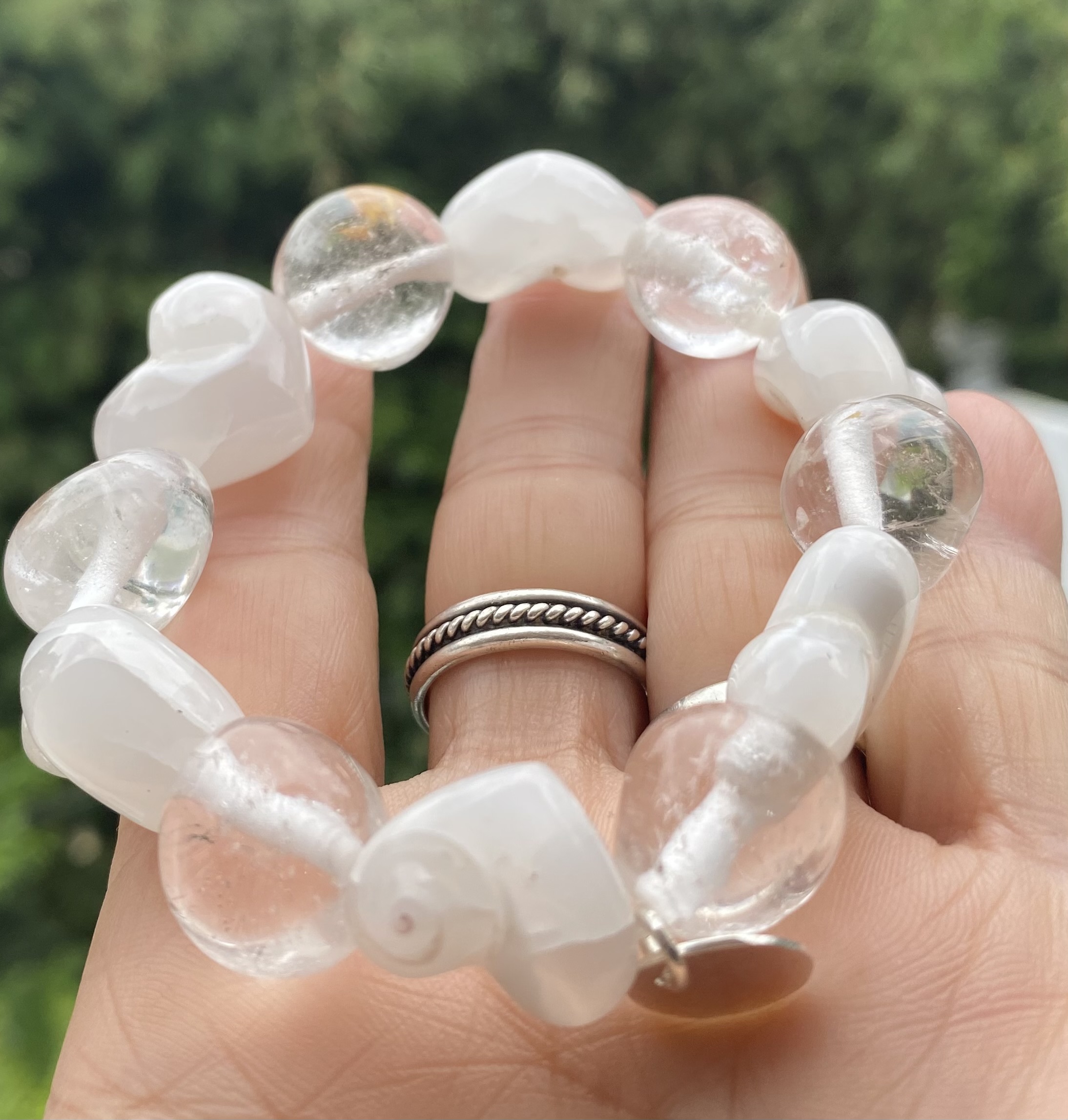 【ハート💓ケオン】インドネシア産水晶★ブレスレット