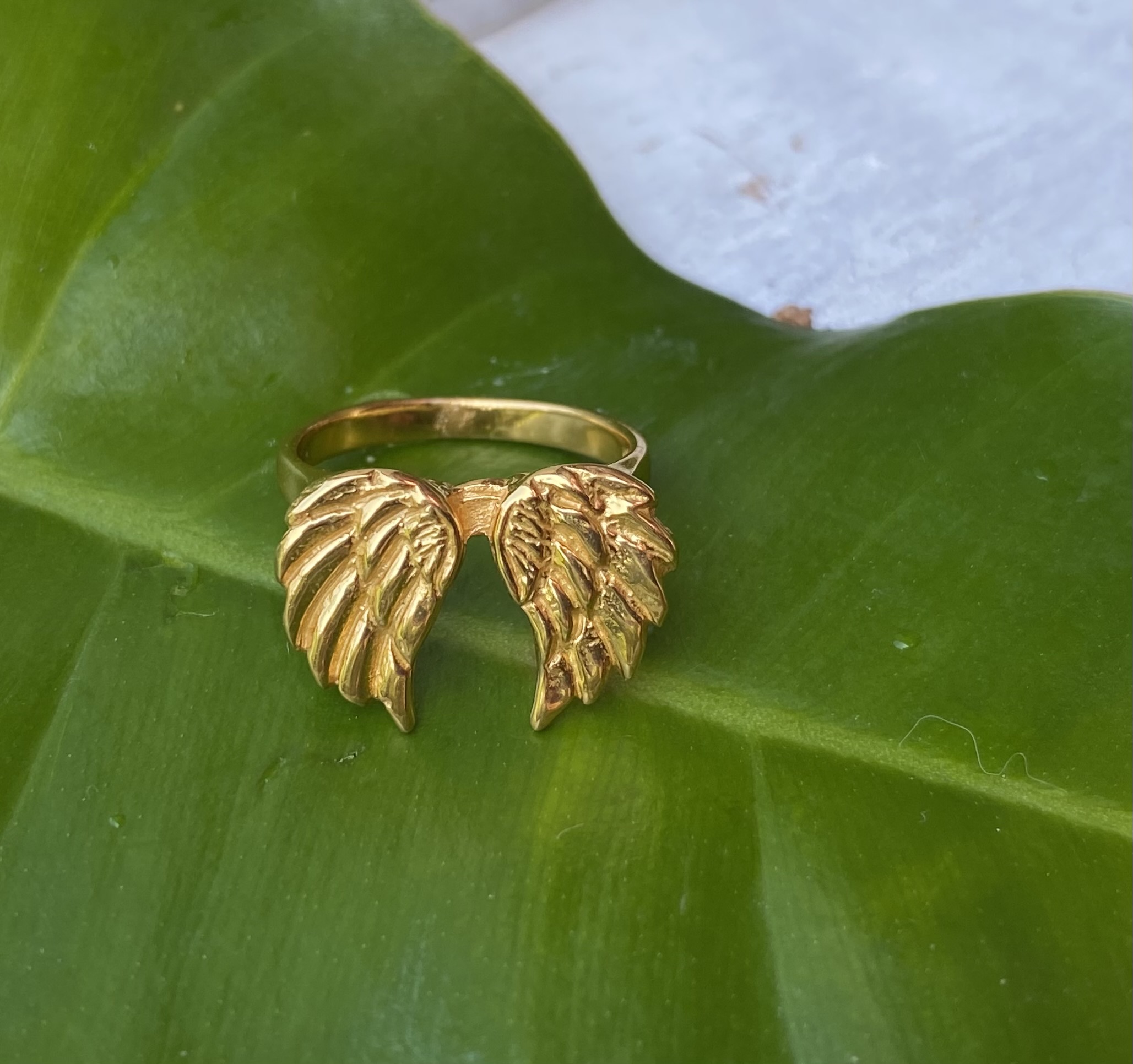 【天使の羽】リング(２２KGP)★リングサイズ約１１号