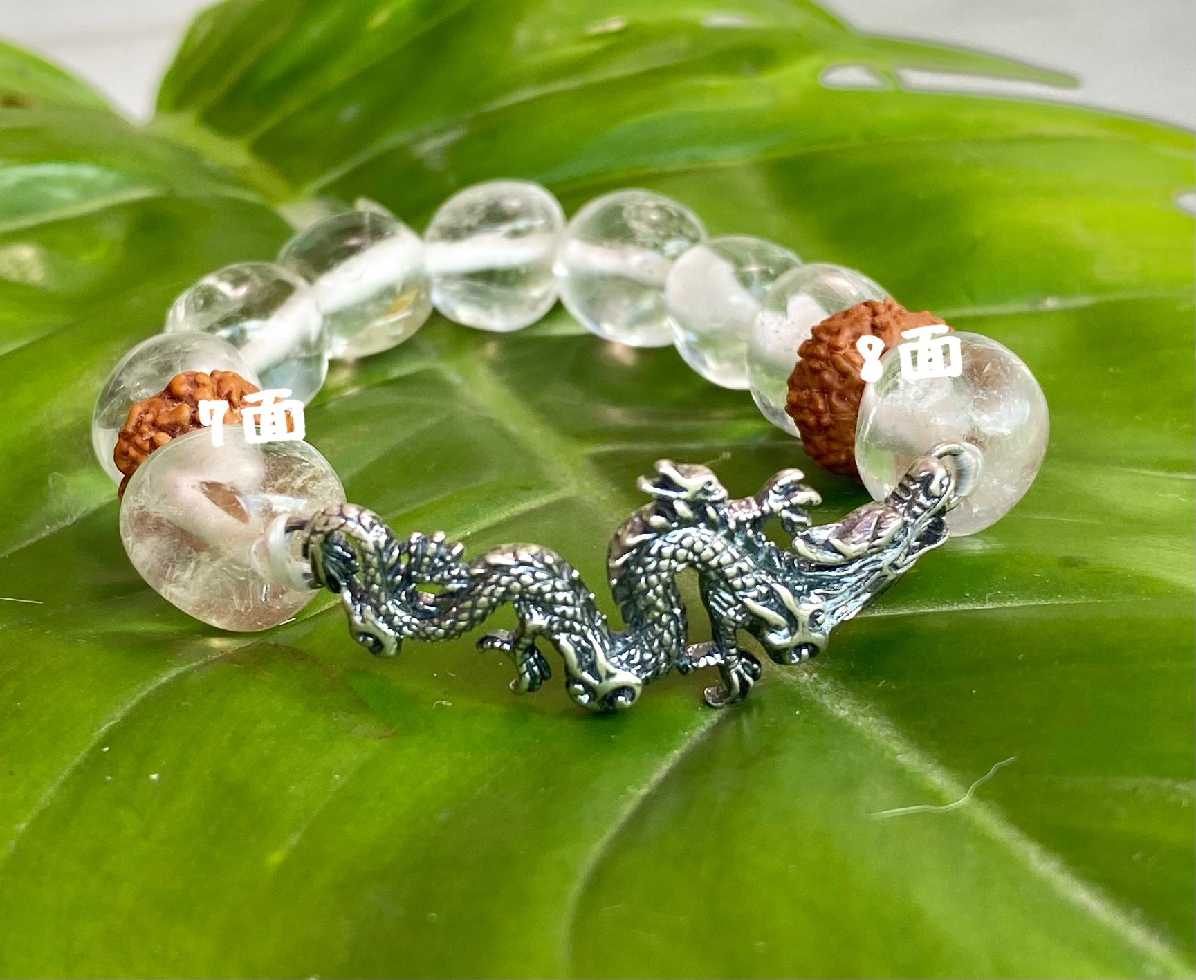 【インドネシア産水晶】健康＆繫栄★ブレスレット(約１５ｃｍ)