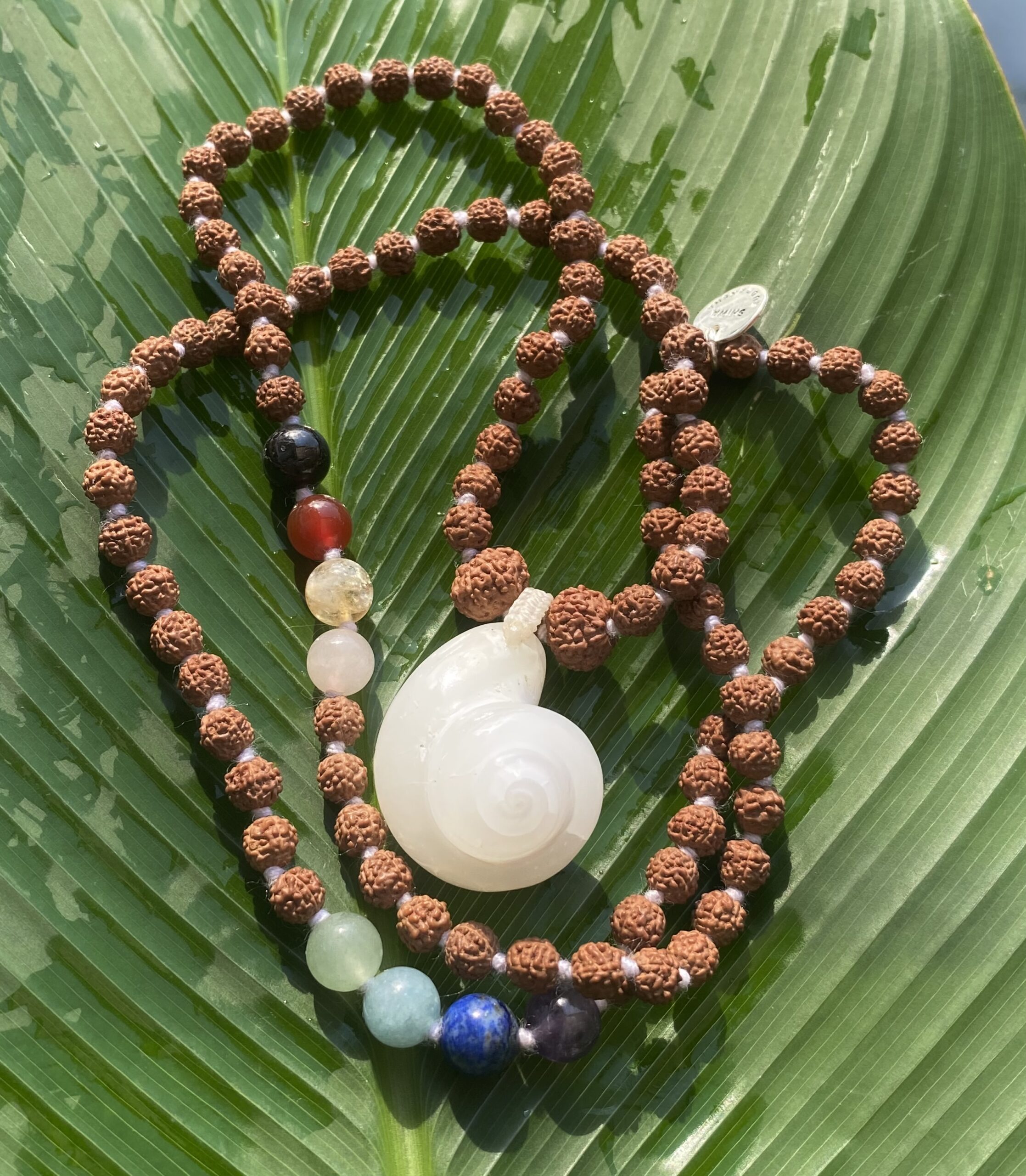 【入魂儀式勾玉ケオン】7面ラクシュミー女神★チャクラ★108粒マーラー(25-A)