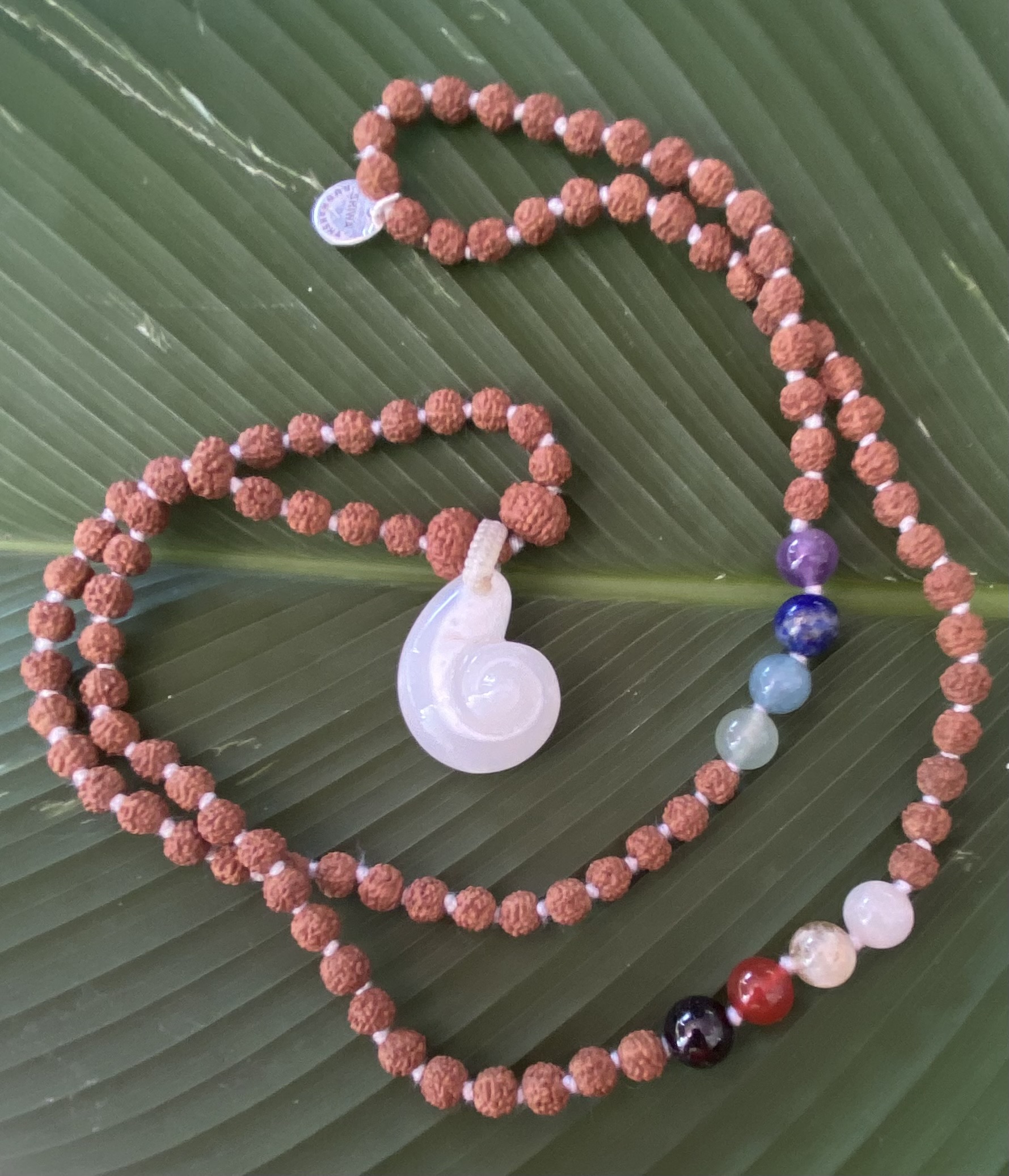 【入魂儀式勾玉ケオン】7面ラクシュミー女神★チャクラ★108粒マーラー(25-B)