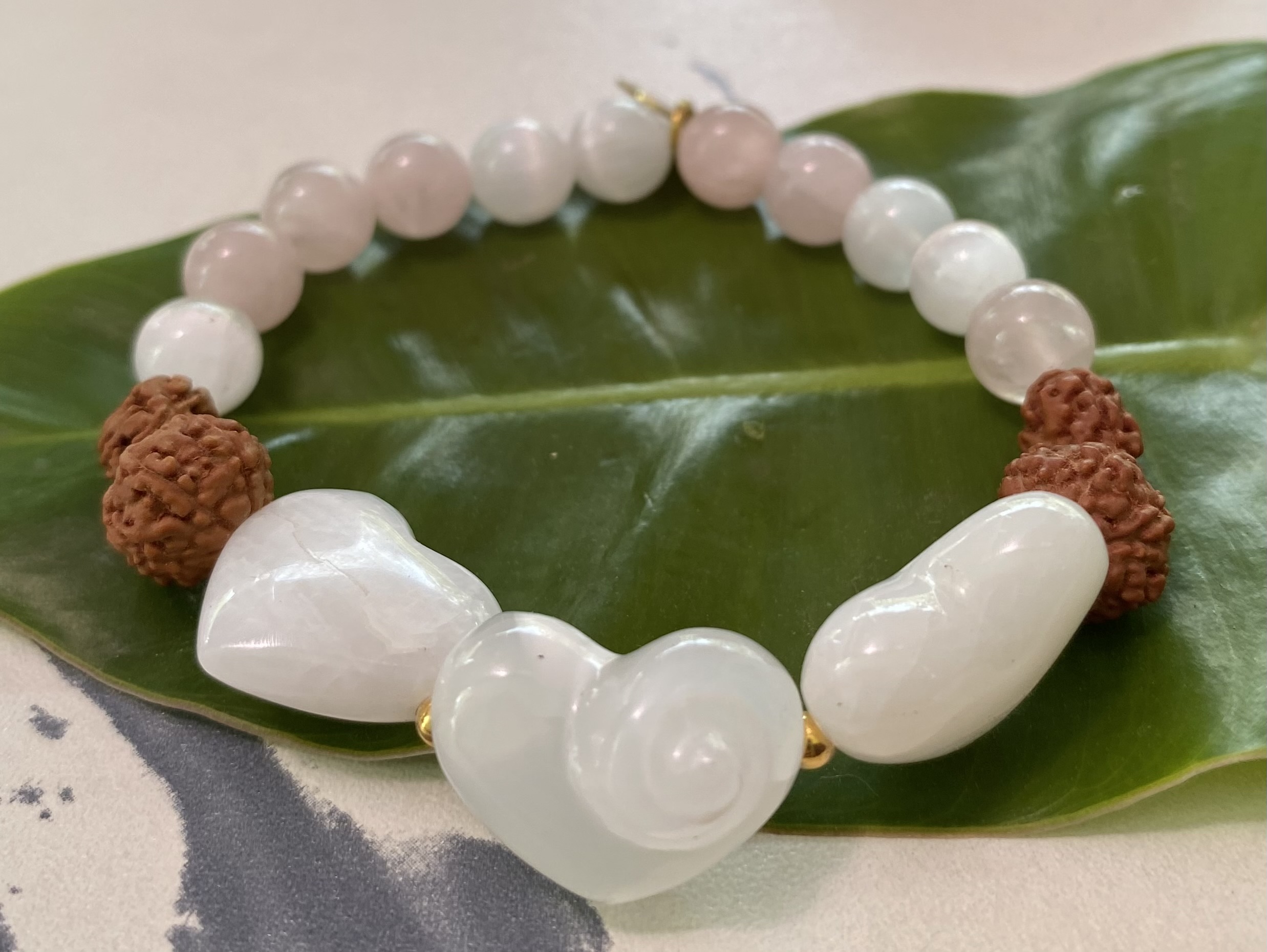 【ハートケオン＆コクーン】家庭円満★セレナイト★ブレスレット