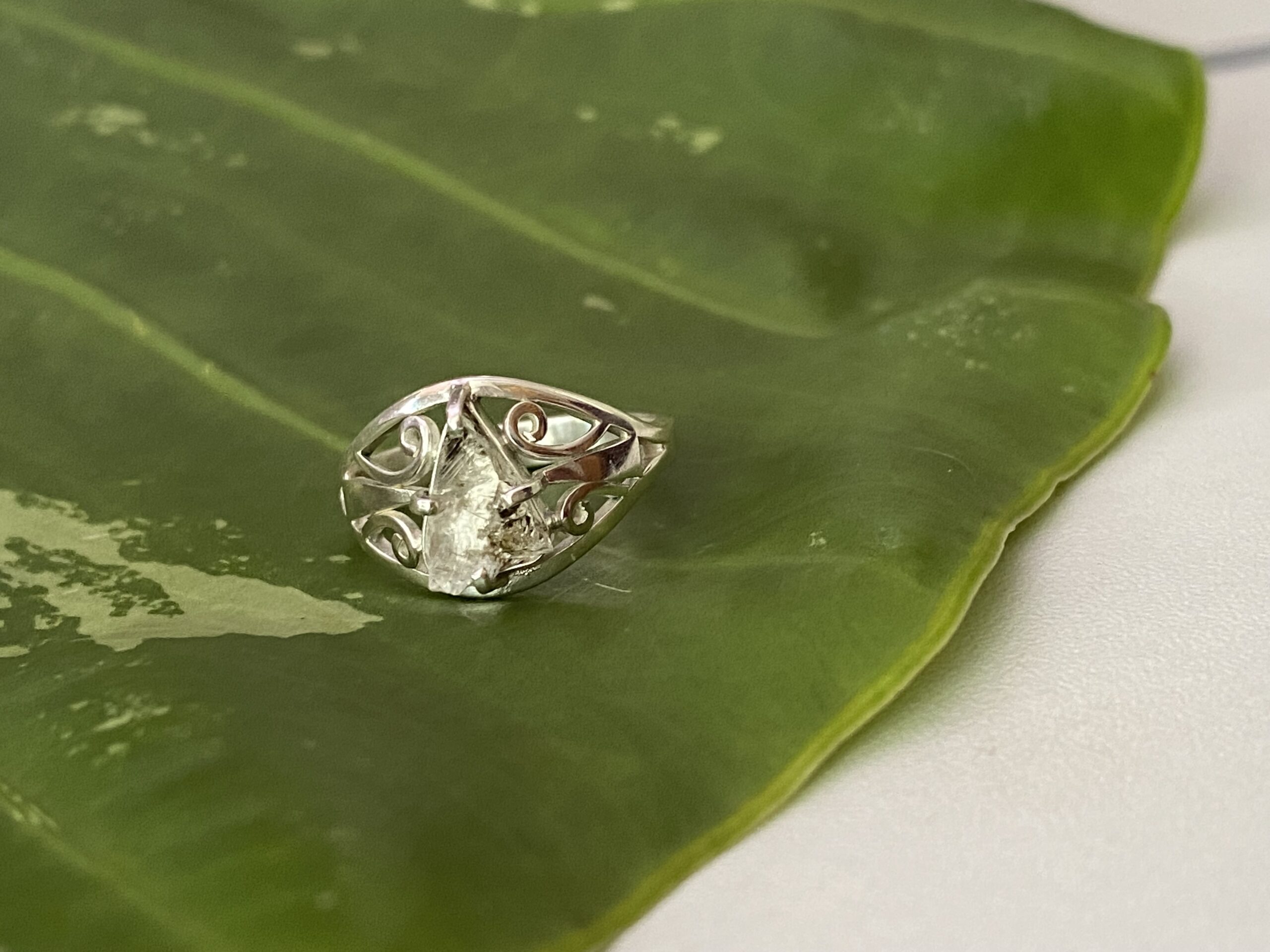 【ロシア産フェナカイト】シルバー９２５リング★約１３号弱