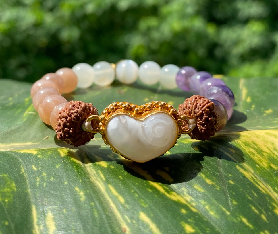 【入魂儀式済ハートケオン】7面＆８面★ストーンブレスレット