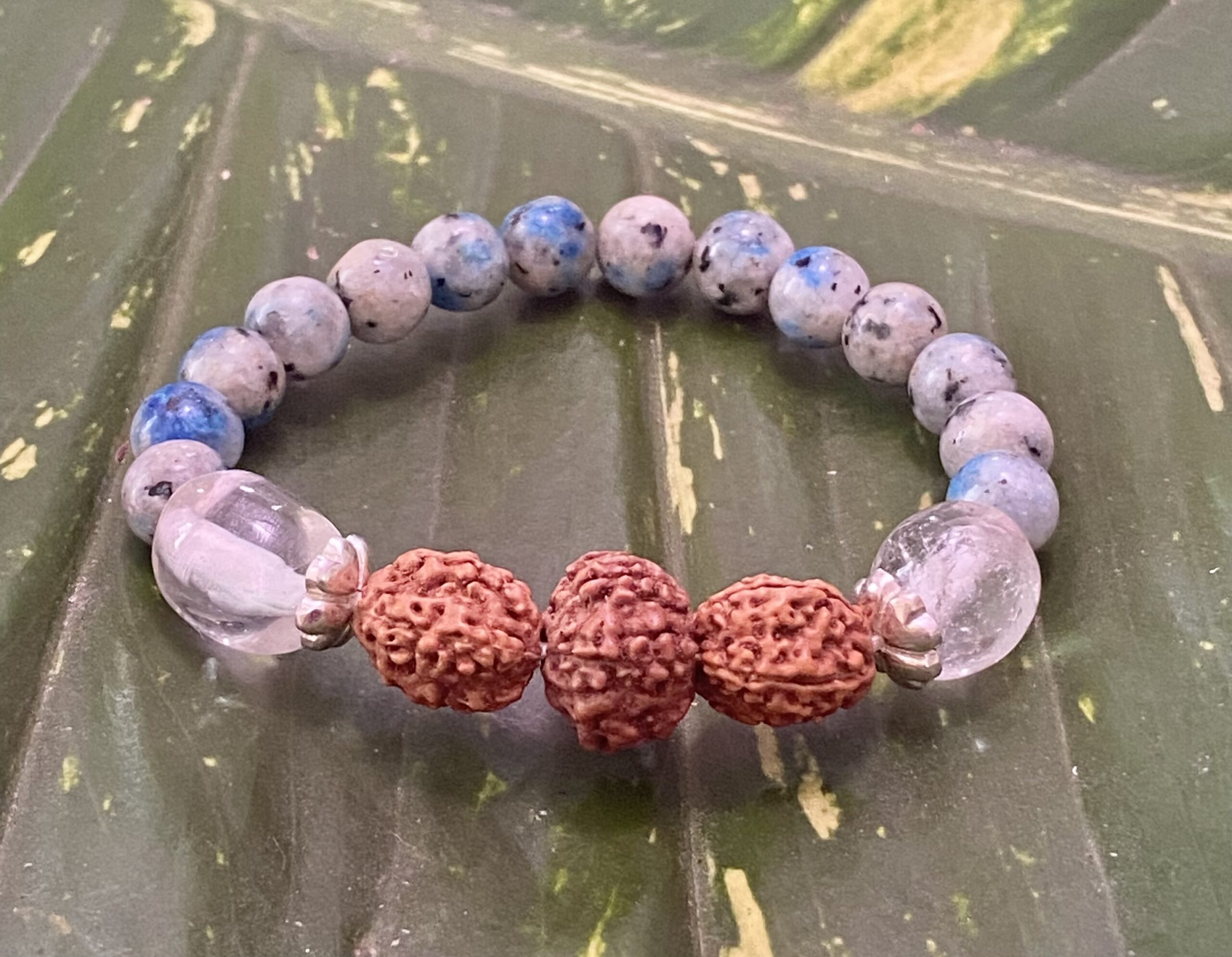 再販！！【サラスヴァテ女神】水晶タンブル＆K2ブルー★ブレスレット