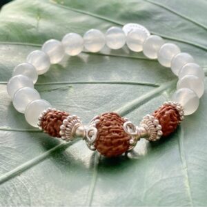 【太陽神スーリヤ】3面＆１２面（獅子座対応）★セレナイト★ブレスレット