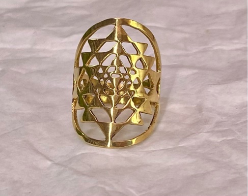 【シュリ・ヤントラ】真鍮★リング★約１３、５号