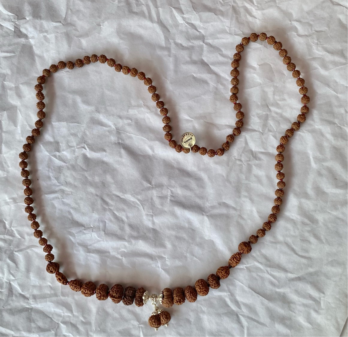 【シッダマーラー】小粒０面～14面★四葉シルバーキャップ(２６ーA)