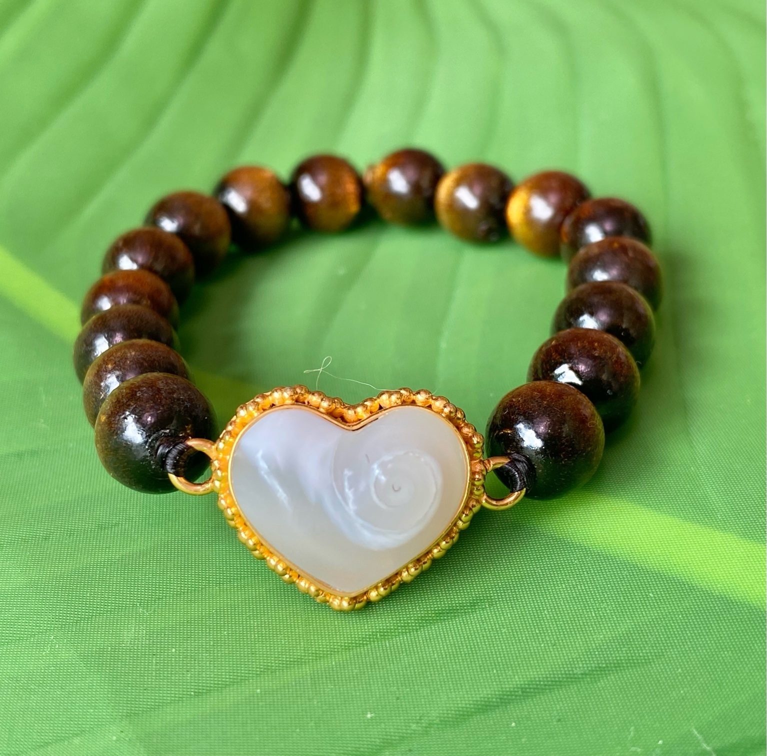 【ハートケオン】ゴールドウリ（金珊瑚）★ブレスレット