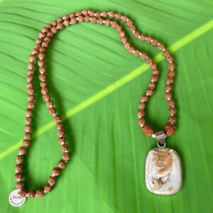 【鹿の角彫刻】馬★３面＆５面★１０８粒小粒マーラー