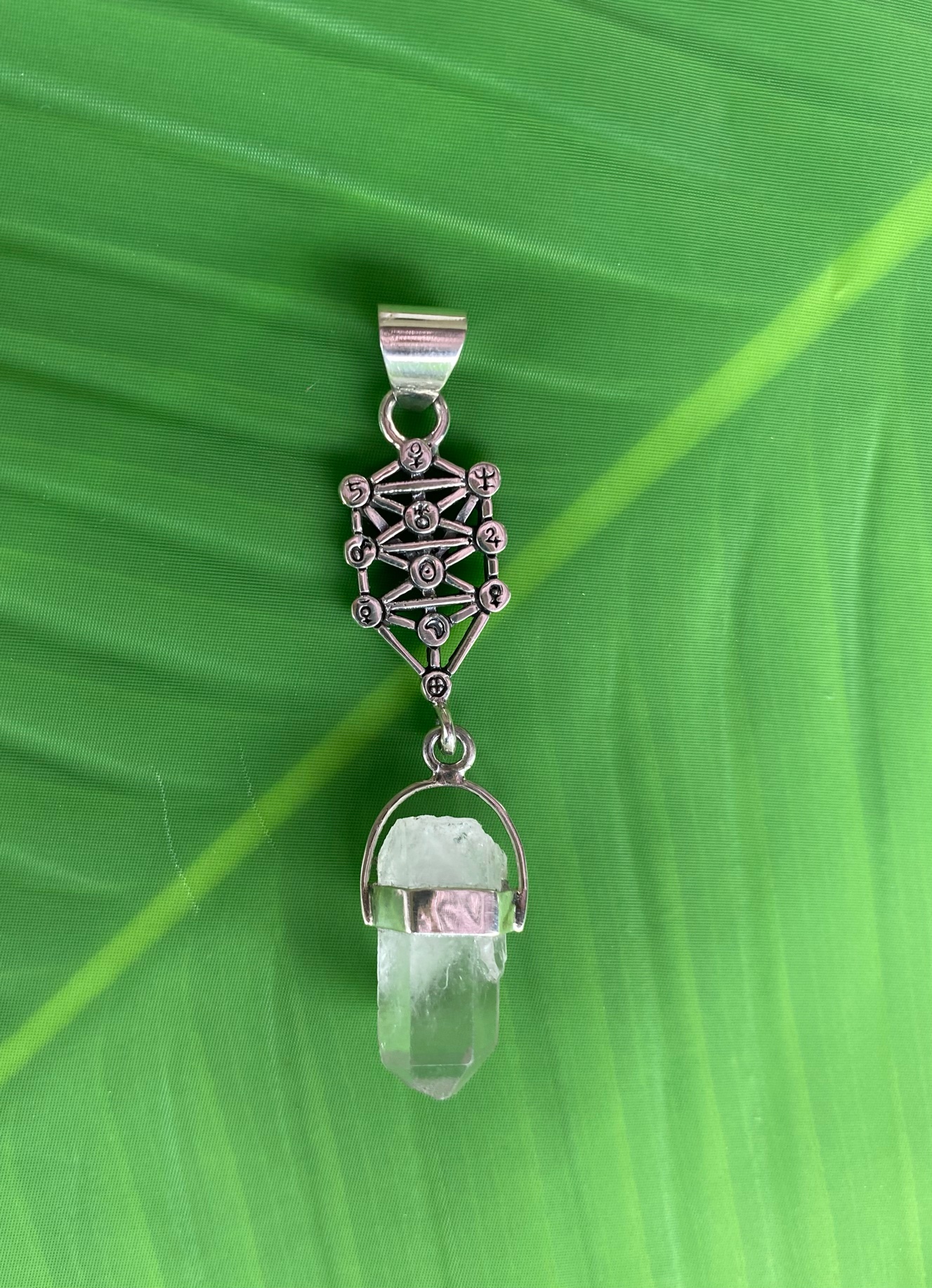 【生命の樹（セフィロトの樹）】水晶★シルバー９２５ペンダント