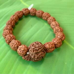 再販！【6面カルティケヤ】鼻付きガネーシャ★ルドラクシャ★ブレスレット