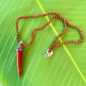 【インドネシア産赤珊瑚】極小5面★ネックレス(４５ｃｍ)