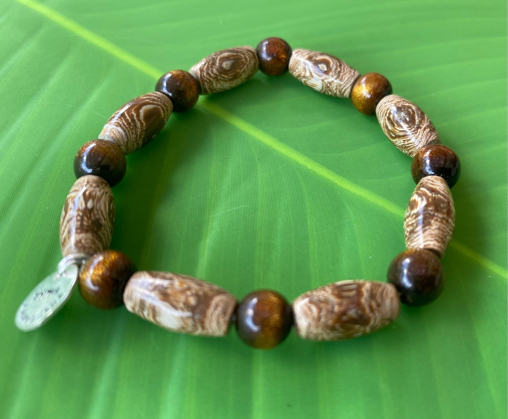 【海底の宝石】グリーンウリ＆ゴールドウリ★ブレスレット