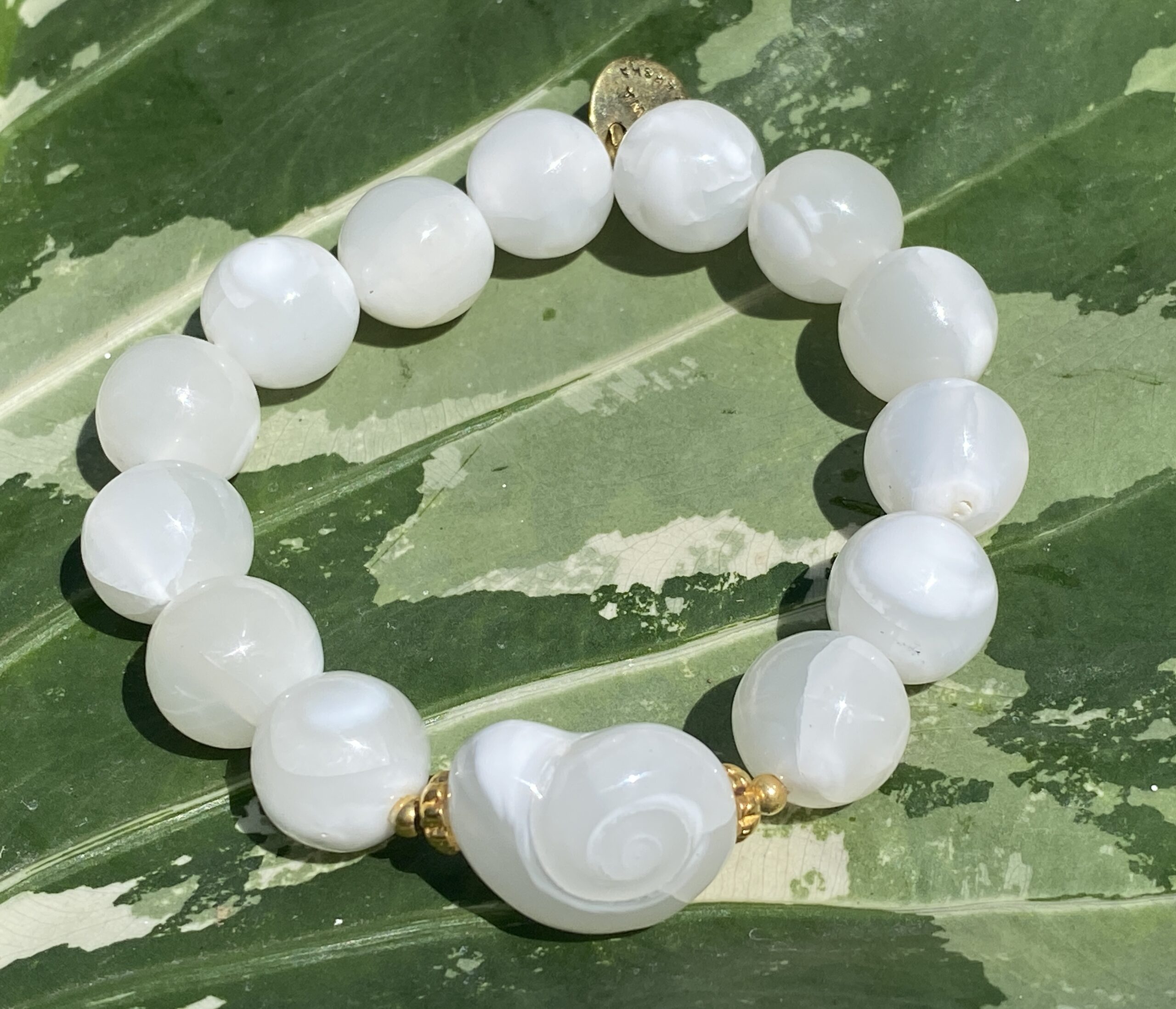 【入魂儀式済ケオン】ケオン茎ビーズ(１４ｍｍ)・ブレスレット